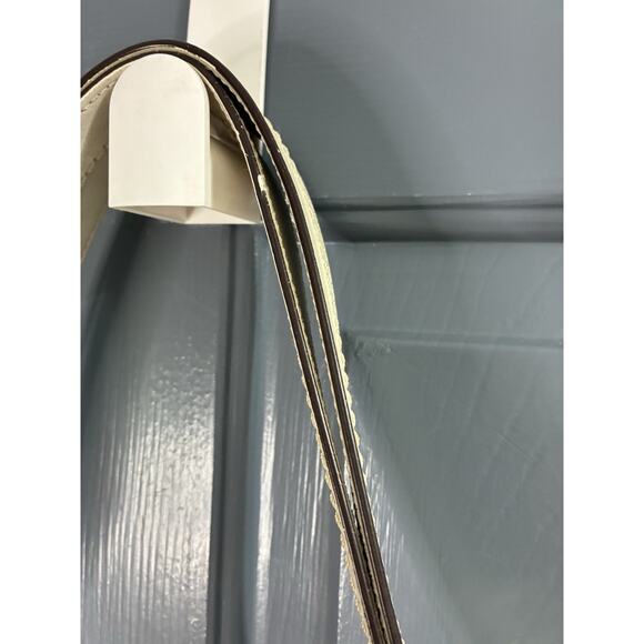 Coach 11437 Bleecker Bucket Bag Beige Canvas & White Leather Trim Purse - Picture 7 of 12